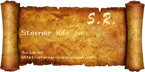 Sterner Róza névjegykártya